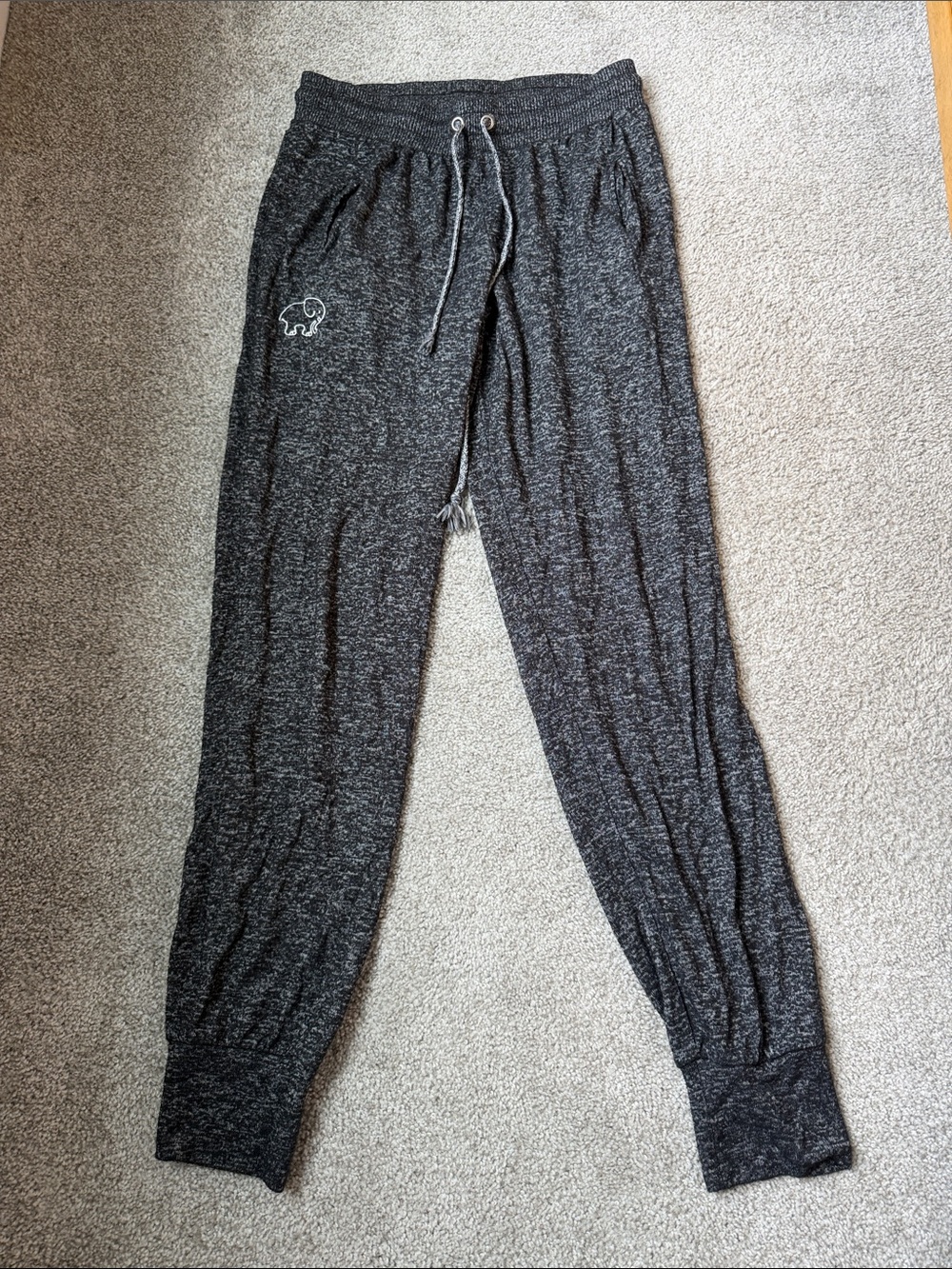 ivory ella charcoal heather jogger pants